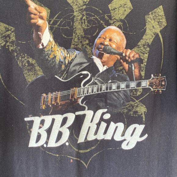 Vintage 00s  BB King Live tour 2008 concert T-shirt Size XL By Anvil tag - Picture 2 of 8